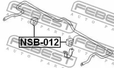 ВТУЛКА ПЕРЕДНЬОГО СТАБИЛИЗАТОРА D25.5 FEBEST NSB-012