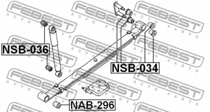 Сайлентблок FEBEST NSB-034