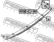 Втулка підвіски FEBEST NSB-C23R