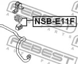 ВТУЛКА ПЕРЕДНЬОГО СТАБИЛИЗАТОРА D22 FEBEST NSB-E11F