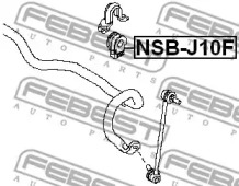 Втулка стабілізатору FEBEST NSB-J10F