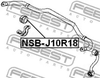 Втулка стабілізатора підвіски FEBEST NSB-J10R18