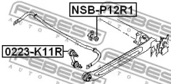 ВТУЛКА ЗАДНЬОГО СТАБИЛИЗАТОРА D20 FEBEST NSB-P12R1