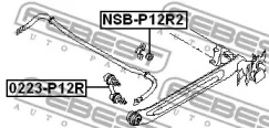 Втулка стабилизатора подвески FEBEST NSB-P12R2