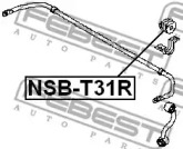 ВТУЛКА ЗАДНЬОГО СТАБИЛИЗАТОРА D15 FEBEST NSB-T31R
