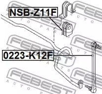 Втулка стабилизатора подвески FEBEST NSB-Z11F
