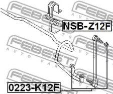 ВТУЛКА ПЕРЕДНЬОГО СТАБИЛИЗАТОРА D20 FEBEST NSB-Z12F