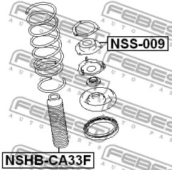 ПИЛЬОВИК ПЕРЕДНЬОГО АМОРТИЗАТОРА FEBEST NSHB-CA33F