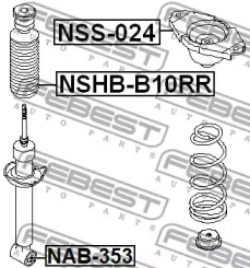ОПОРА ЗАДНЬОГО АМОРТИЗАТОРА FEBEST NSS-024