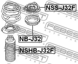 Вузол опорного підшипника амортизаційної стійки FEBEST NSS-J32F