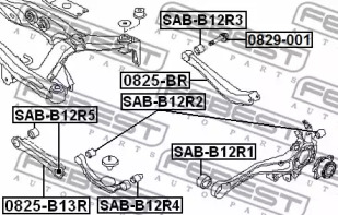 САЙЛЕНТБЛОК ЗАДНЬОЇ ЦАПФИ FEBEST SAB-B12R2