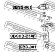 Вузол опорного підшипника амортизаційної стійки FEBEST SBSS-001