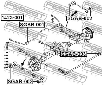 САЙЛЕНТБЛОК ЗАДНЬОЇ ТЯГИ FEBEST SGAB-003