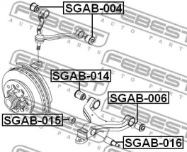 Сайлентблок FEBEST SGAB-016