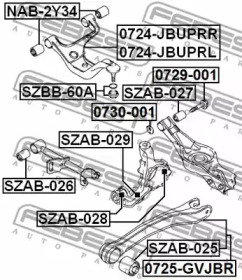 Сайлентблок FEBEST SZAB-028