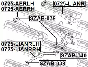 Сайлентблок FEBEST SZAB-039