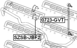 Втулка стабілізатора підвіски FEBEST SZSB-JBF2