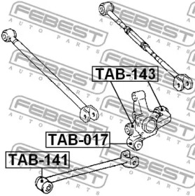 САЙЛЕНТБЛОК ЗАДНЬОЇ ЦАПФИ FEBEST TAB-017
