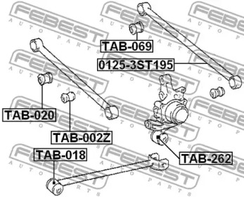 САЙЛЕНТБЛОК ЗАДНЬОЇ ПОДОВЖНЬОЇ ТЯГИ FEBEST TAB-018