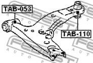 Сайлентблок FEBEST TAB-053