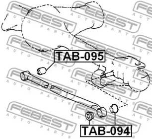 САЙЛЕНТБЛОК ПЕРЕДНЬОЇ ПОПЕРЕЧНОЇ ТЯГИ FEBEST TAB-094