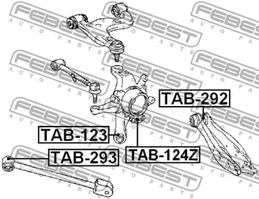 САЙЛЕНТБЛОК ЗАДНЬОЇ ЦАПФИ ПЛАВАЮЧИЙ FEBEST TAB-124Z