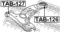 САЙЛЕНТБЛОК ЗАДНІЙ ПЕРЕДНЬОГО ВАЖЕЛЯ FEBEST TAB-126