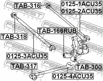 САЙЛЕНТБЛОК ЗАДНЬОЇ ЦАПФИ FEBEST TAB-166RUB
