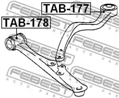 САЙЛЕНТБЛОК ПЕРЕДНЬОГО НИЖНЬОГО ВАЖЕЛЯ FEBEST TAB-177
