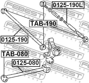 САЙЛЕНТБЛОК ЗАДНЬОГО ПОПЕРЕЧНОГО ВАЖЕЛЯ FEBEST TAB-190
