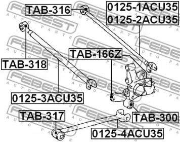 САЙЛЕНТБЛОК ЗАДНЬОЇ ПОДОВЖНЬОЇ ТЯГИ FEBEST TAB-317