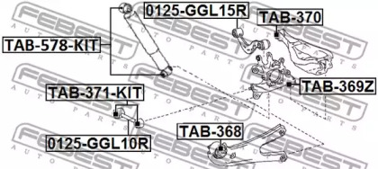 Сайлентблок FEBEST TAB-370