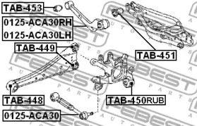 САЙЛЕНТБЛОК ЗАДНЬОЇ ЦАПФИ FEBEST TAB-450RUB