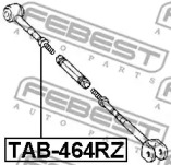 САЙЛЕНТБЛОК ЗАДНЬОЇ ПОПЕРЕЧНОЇ ПРАВОЇ ТЯГИ FEBEST TAB-464RZ