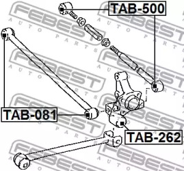САЙЛЕНТБЛОК ЗАДНЬОЇ ПОПЕРЕЧНОЇ ТЯГИ FEBEST TAB-500