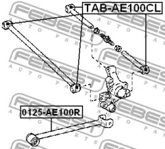 САЙЛЕНТБЛОК ЗАДНЬОЇ ТЯГИ FEBEST TAB-AE100CL