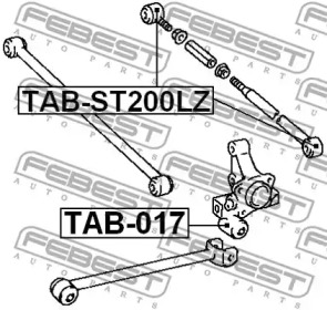 Сайлентблок FEBEST TAB-ST200LZ