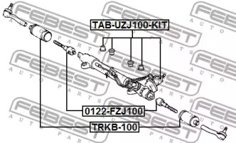 Сайлентблок FEBEST TAB-UZJ100-KIT