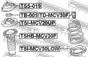 ОТБОЙНИК ПЕРЕДНЬОГО АМОРТИЗАТОРА FEBEST TD-MCV30F
