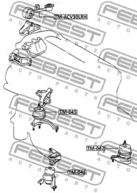 Подушка двигуна FEBEST TM-047