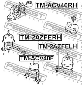 Подушка двигателя FEBEST TM-2AZFELH