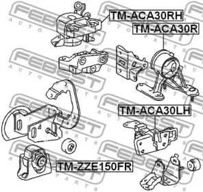 Подушка двигателя FEBEST TM-ACA30LH