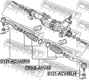 Пыльник рульової рейки FEBEST TRKB-AHV40
