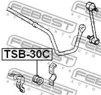 Втулка стабилизатора подвески FEBEST TSB-30C