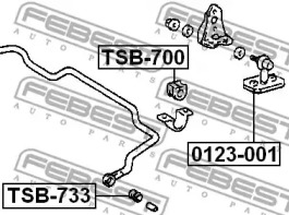 Втулка стабилизатора подвески FEBEST TSB-733