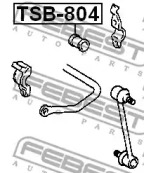 ВТУЛКА ЗАДНЬОГО СТАБІЛІЗАТОРА D14 FEBEST TSB-804