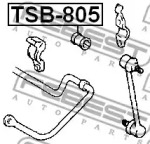 ВТУЛКА ЗАДНЬОГО СТАБІЛІЗАТОРА D16 FEBEST TSB-805