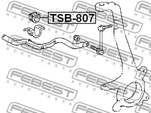 ВТУЛКА ПЕРЕДНЬОГО СТАБИЛИЗАТОРА D30 FEBEST TSB-807