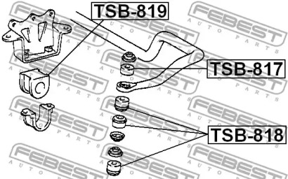 ВТУЛКА СТОЙКИ ПЕРЕДНЬОГО СТАБИЛИЗАТОРА FEBEST TSB-818