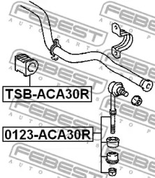 Втулка стабілізатору FEBEST TSB-ACA30R